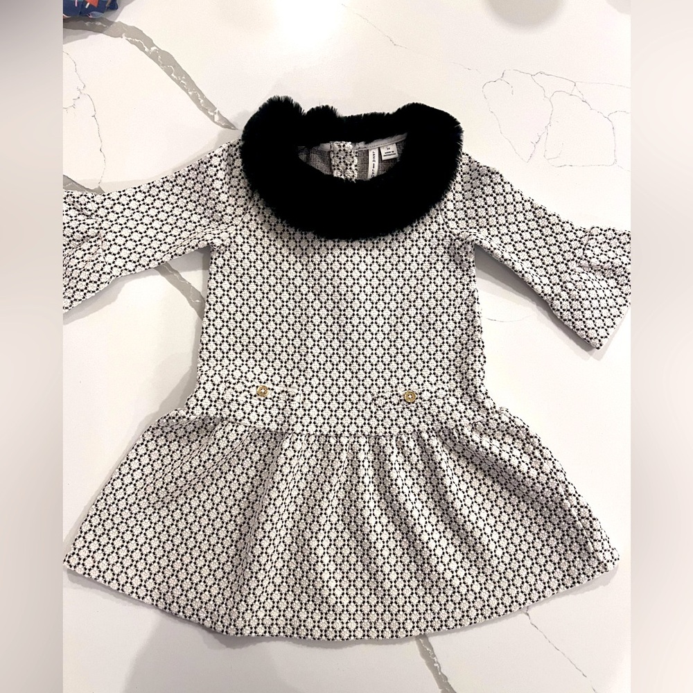 Size 2T Janie and Jack Black and White Formal Dress